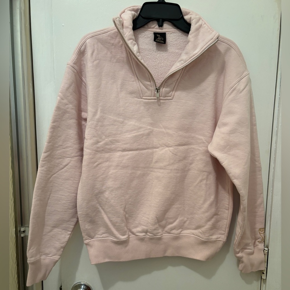 October's Very Own: Women's Pink 3/4 Quarter-Zip Long Sleeve Pullover, Size: XS